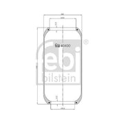 Febi Air Suspension Bellow 190mm Front Right 40400