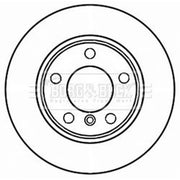 Borg & Beck 2 x Vented Front Brake Discs BBD5263
