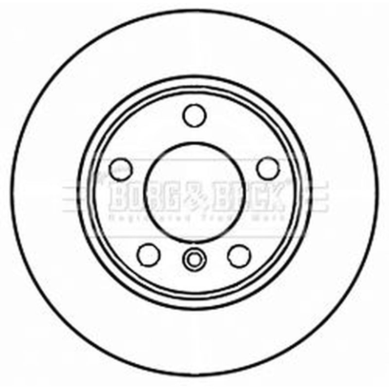 Borg & Beck 2 x Vented Front Brake Discs BBD5263