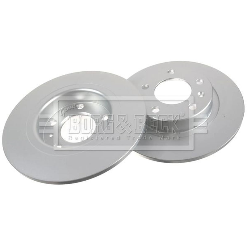 Borg & Beck 2 x Solid Rear Brake Discs BBD4729