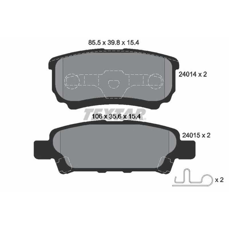 Textar Rear Brake Pad Set 2401401