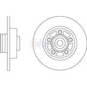 Fahren 2 x Solid Rear Brake Discs FBD6479