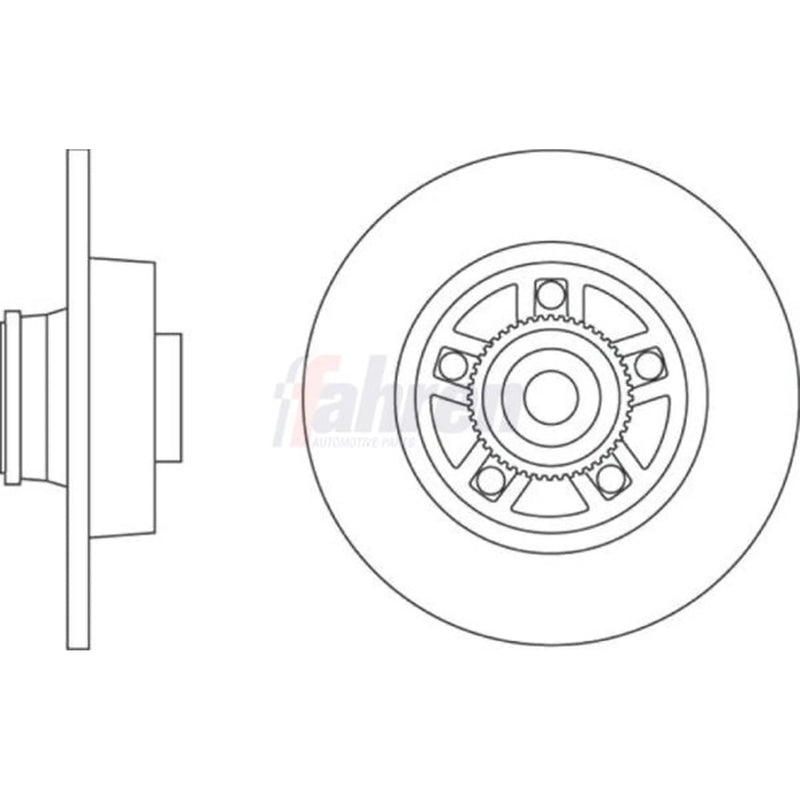 Fahren 2 x Solid Rear Brake Discs FBD6479