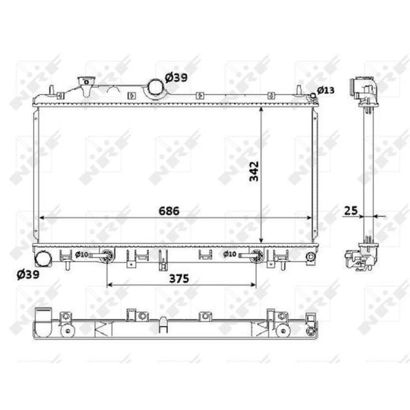 NRF Engine Radiator 53886
