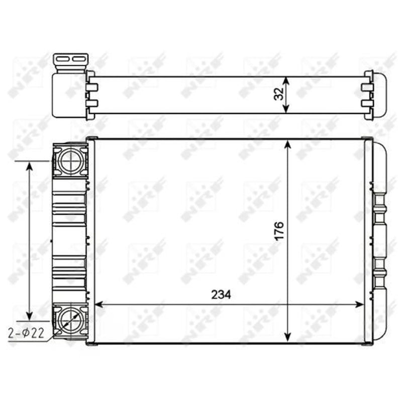 NRF Heater Matrix Core Heat Exchanger 54274