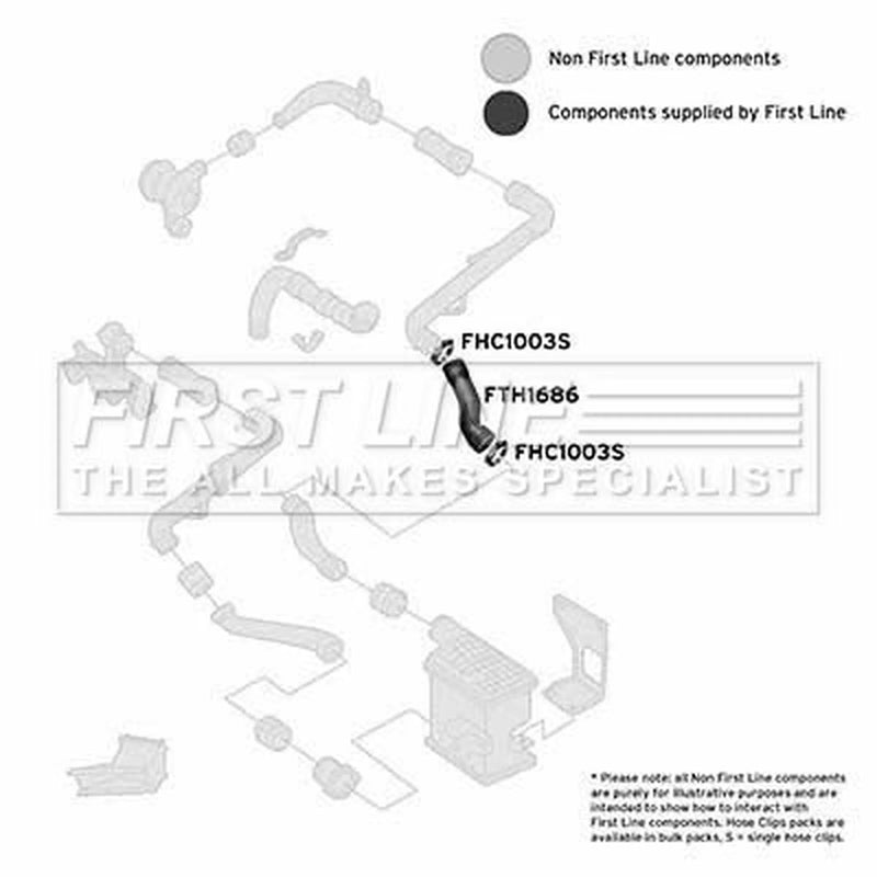 First Line Intercooler Turbo Charge Air Hose FTH1686