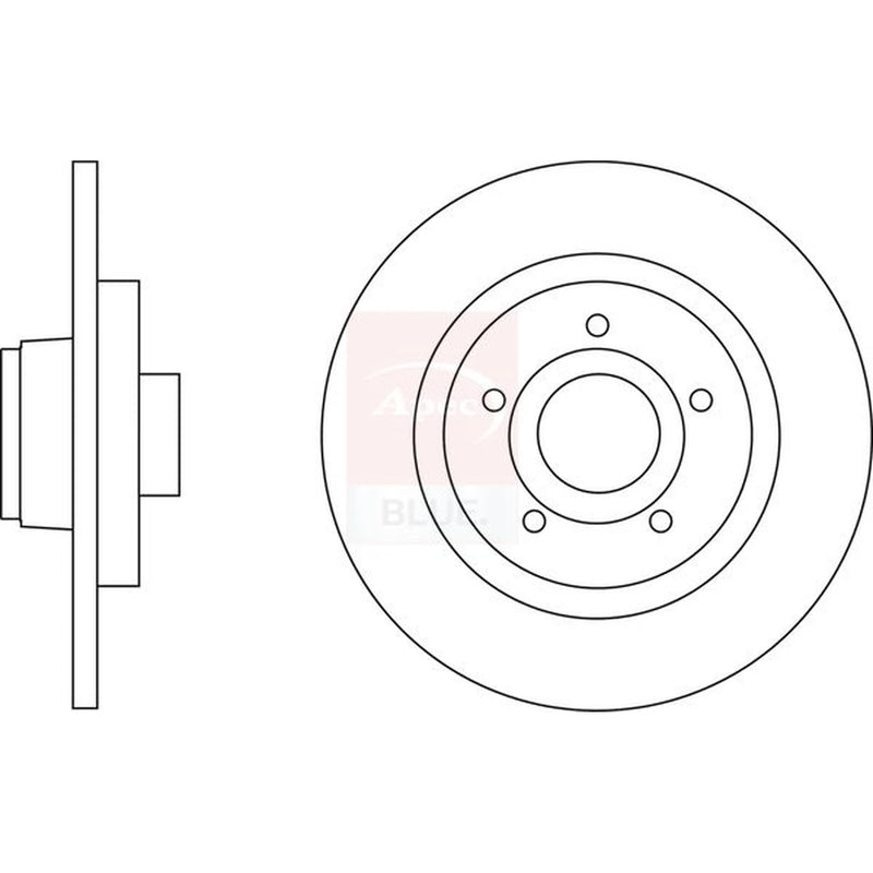 Apec 2 x Rear Brake Discs SDK6610