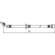 NAPA Brake Hydraulic Hose Line Rear Left NBH1402
