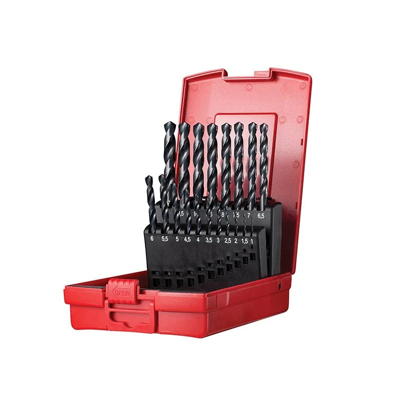 Dormer A190 No.201 Metric HSS Drill Set of 19 1.0-10.0 x 0.5mm - A190201