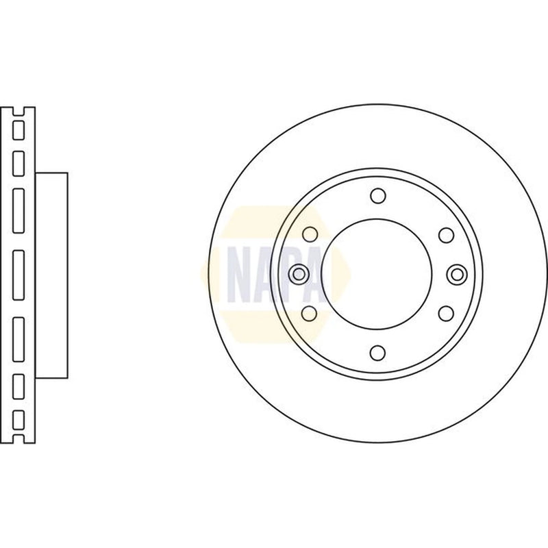 NAPA 2 x Vented Front Brake Discs NBD5778
