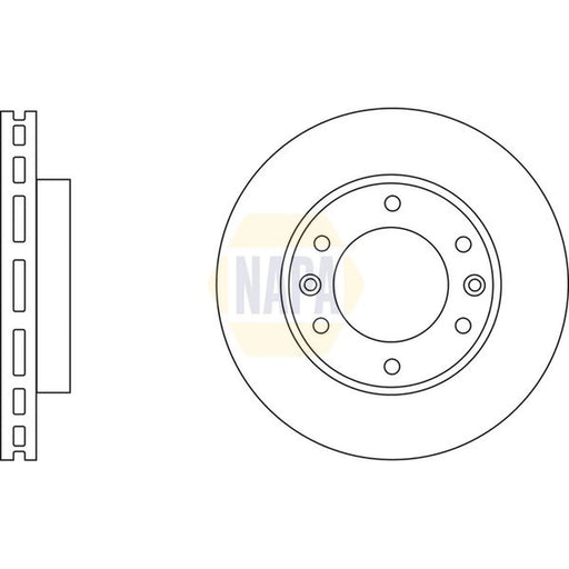 NAPA 2 x Vented Front Brake Discs NBD5778