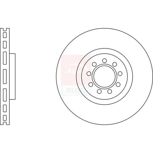 Apec 2 x Vented Front Brake Discs SDK6515