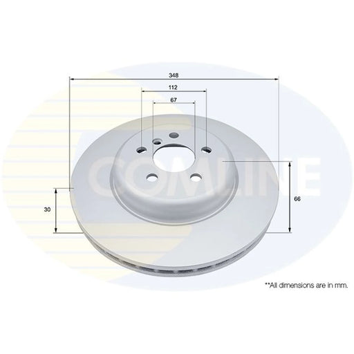 Comline 2 x Internally Vented Front Brake Discs ADC5018V