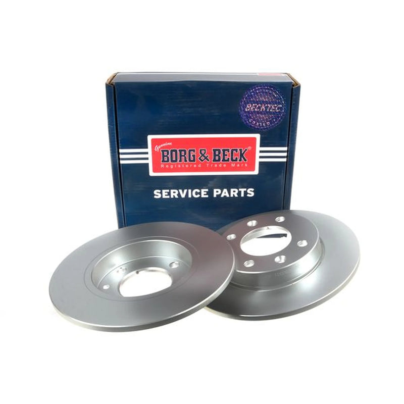 Borg & Beck 2 x Solid Rear Brake Discs BBD4249