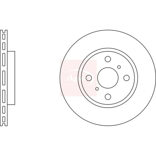Apec 2 x Vented Front Brake Discs DSK2048