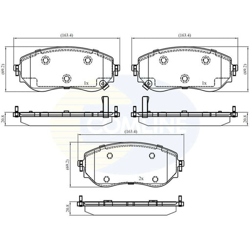 Comline 4 x Front Brake Pad Set CBP32457