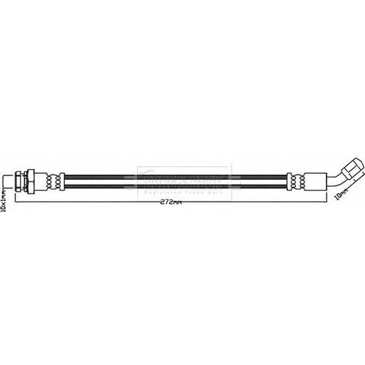 Borg & Beck Brake Hydraulic Hose Line Rear Left BBH8255