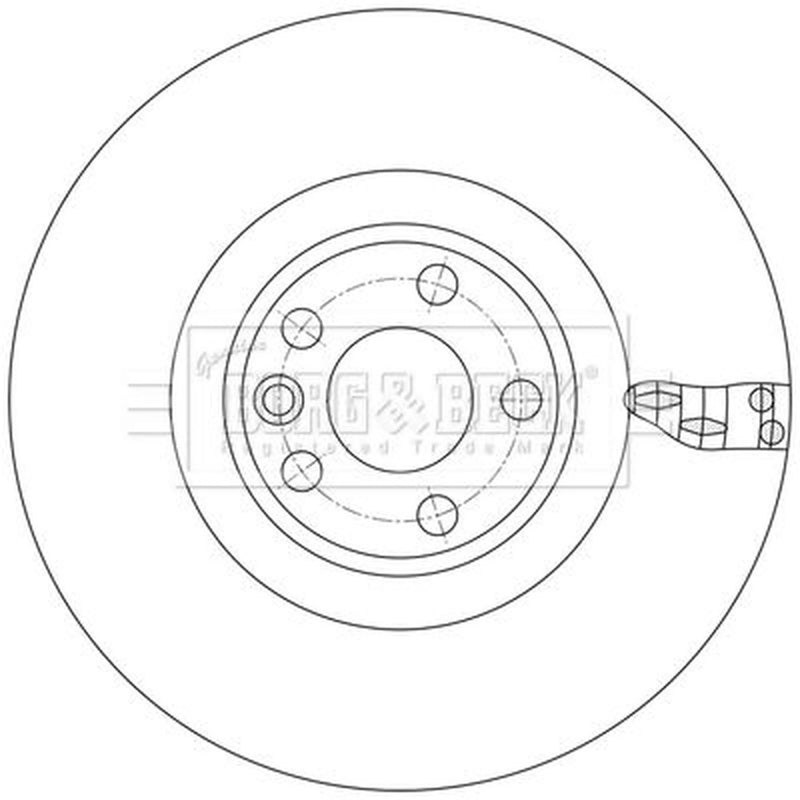 Borg & Beck 2 x Vented Front Brake Discs BBD6221S