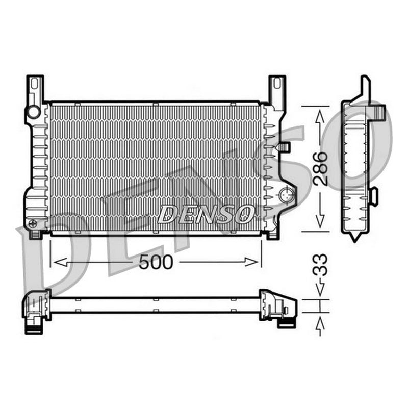 Denso Engine Radiator DRM10036