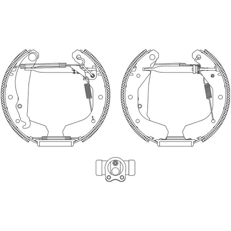Mintex Brake Shoe Set Axle Kit MSP005
