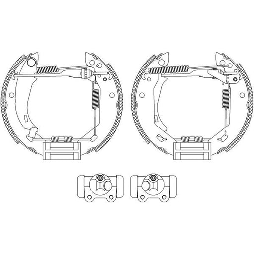 Mintex Brake Shoe Set Axle Kit MSP034