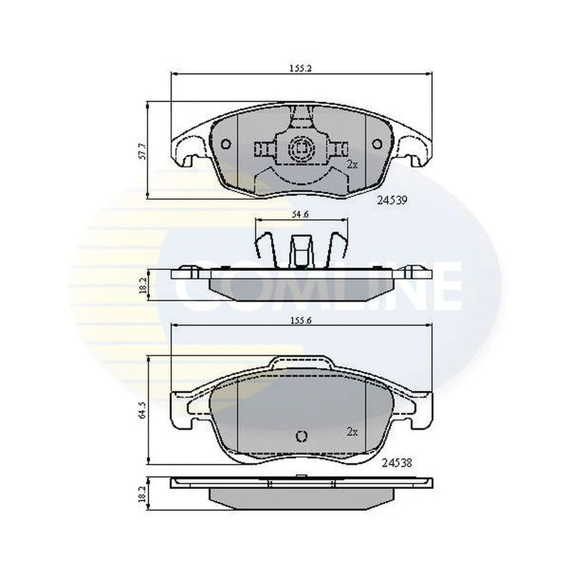 Comline 4 x Front Brake Pad Set CBP01719