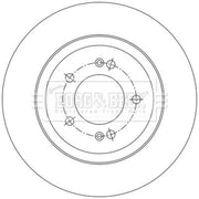 Borg & Beck 2 x Solid Rear Brake Discs BBD5582