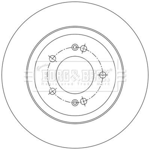 Borg & Beck 2 x Solid Rear Brake Discs BBD5582