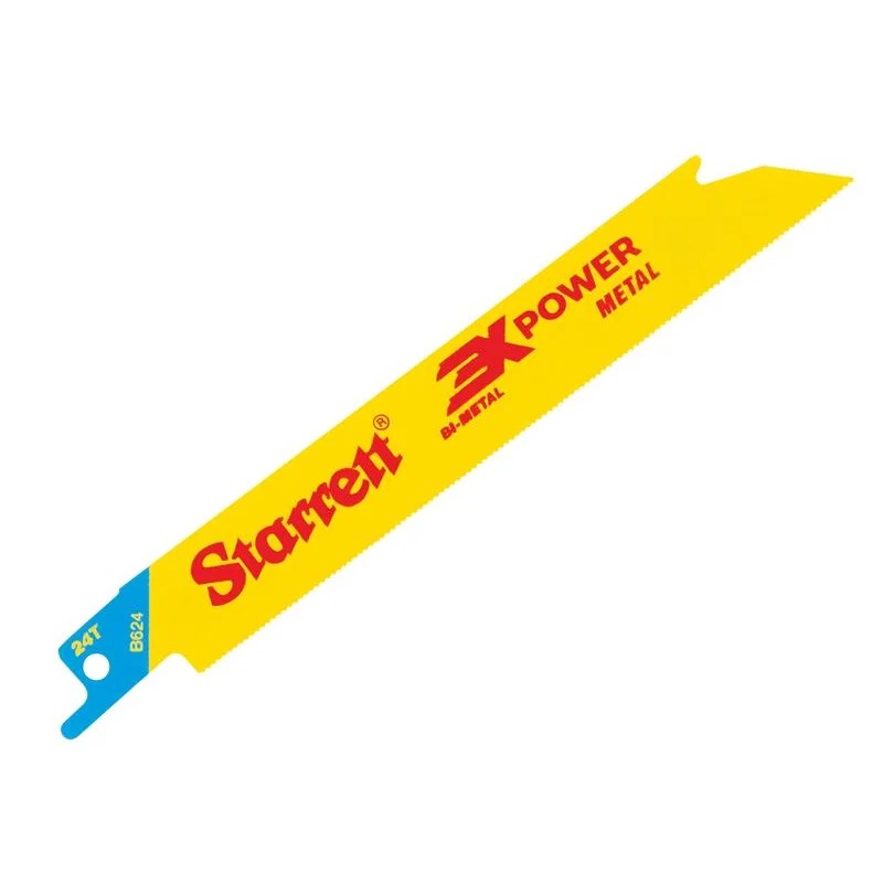 Starrett B624-5 Bi-Metal Reciprocating Blade, Metal Straight 152mm 24 TPI (Pack