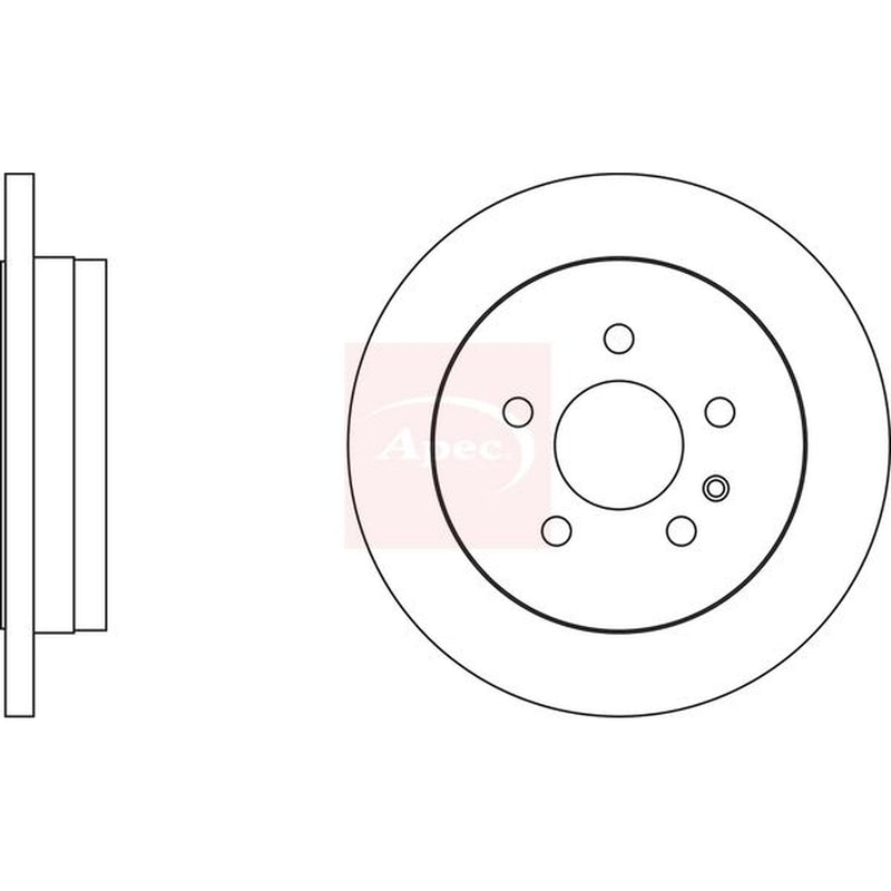 Apec 2 x Solid Rear Brake Discs DSK2133