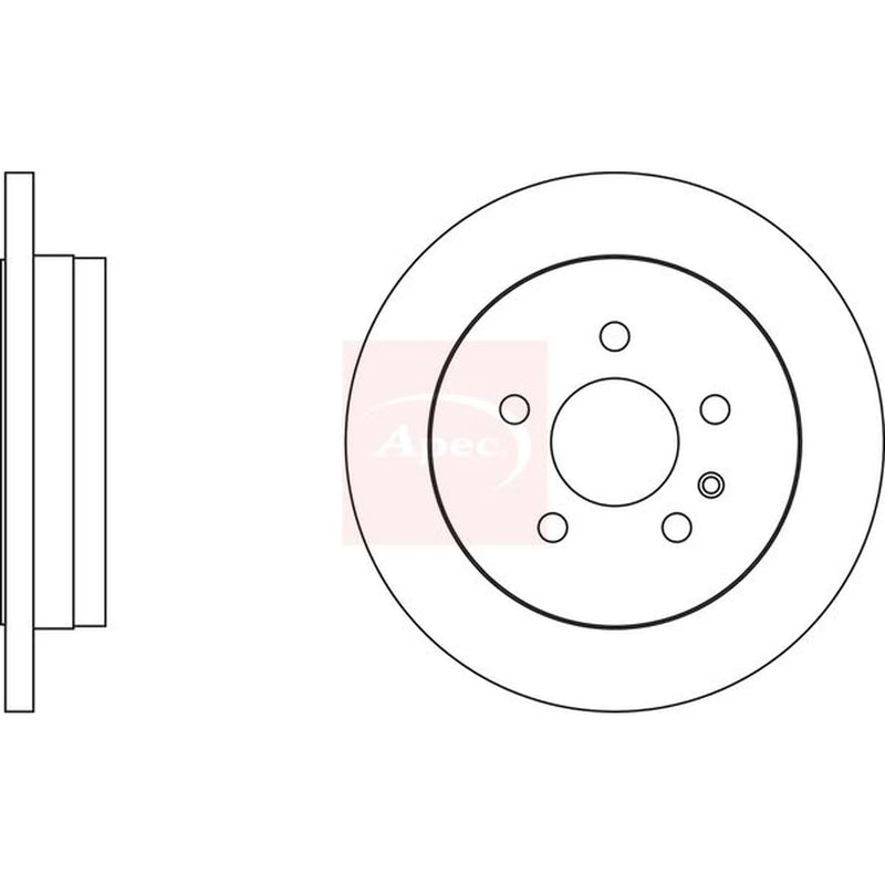 Apec 2 x Solid Rear Brake Discs DSK2133