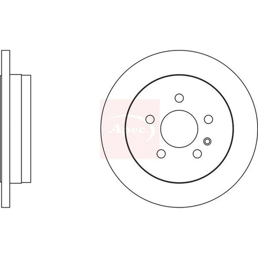 Apec 2 x Solid Rear Brake Discs DSK2133