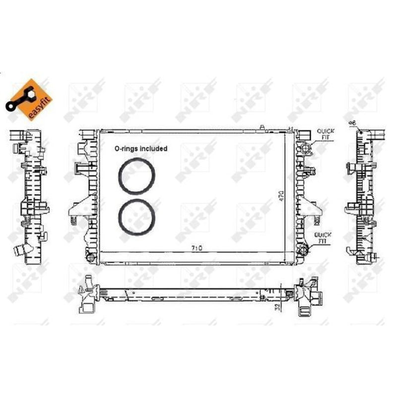 NRF Engine Radiator 53795
