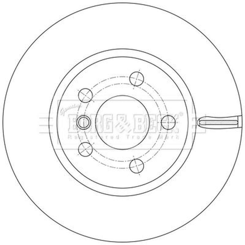 Borg & Beck 2 x Vented Front Brake Discs BBD5609