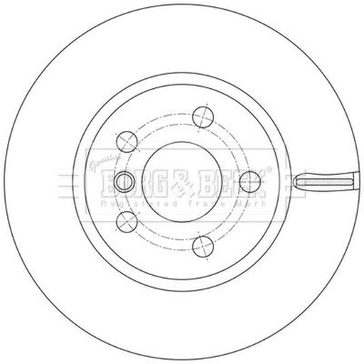 Borg & Beck 2 x Vented Front Brake Discs BBD5609