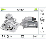 Valeo Starter Motor 12V 1.2kW 10 Teeth 438224