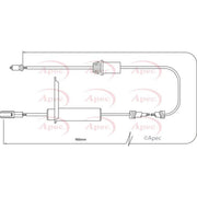 Apec Handbrake Cable Right Rear CAB1280