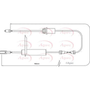 Apec Handbrake Cable Right Rear CAB1280