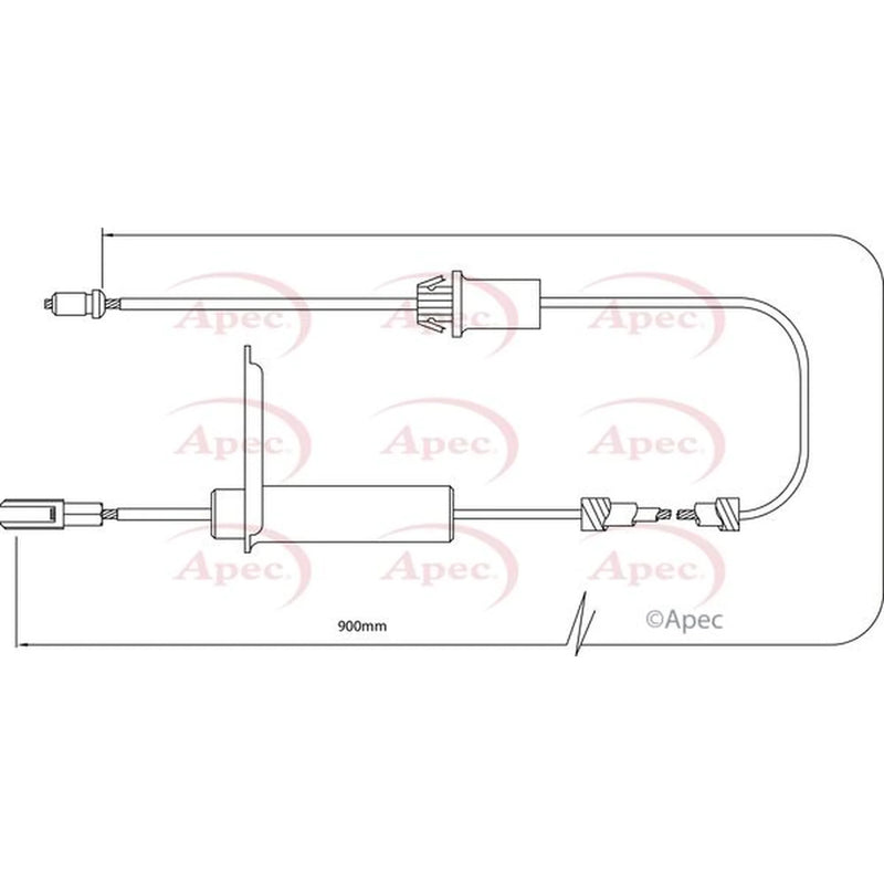 Apec Handbrake Cable Right Rear CAB1280