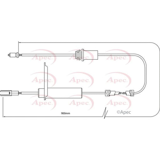 Apec Handbrake Cable Right Rear CAB1280