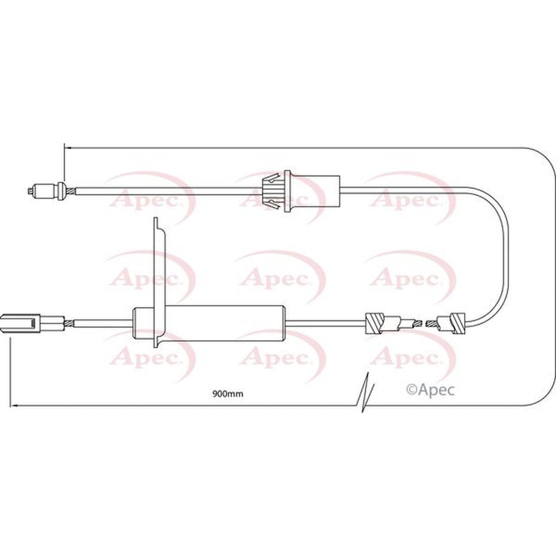 Apec Handbrake Cable Right Rear CAB1280