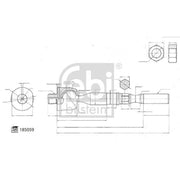 Febi Stabiliser Drop Link Front Right 185059