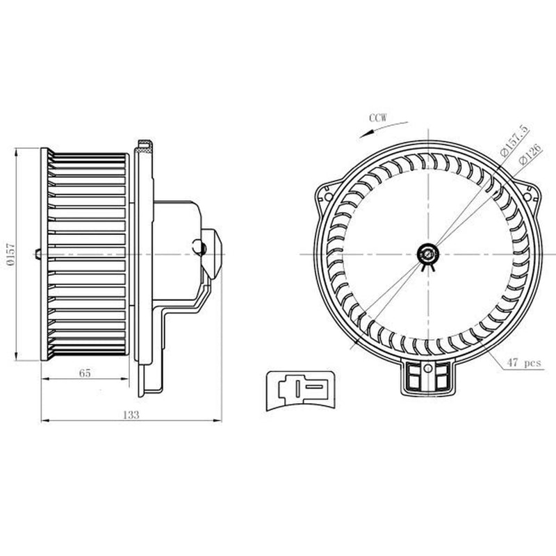 NRF Heater Blower Fan 34291