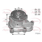Apec Engine Cooling Water Pump AWP1404