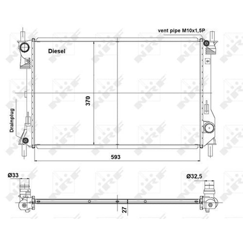 NRF Engine Radiator 56040
