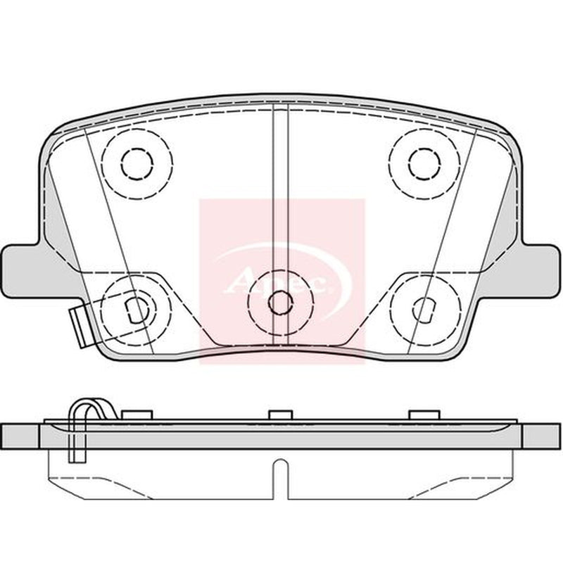 Apec Rear Brake Pad Set PAD2382