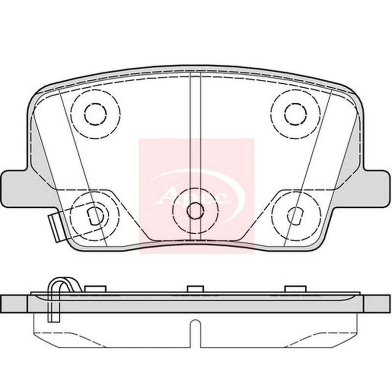 Apec Rear Brake Pad Set PAD2382