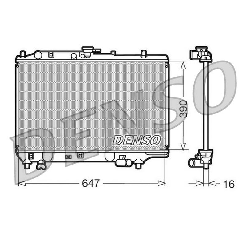 Denso Engine Radiator DRM44006