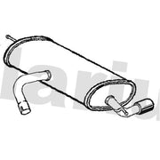 Klarius Box With Tail Pipe Rear VW918K