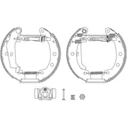 Mintex Brake Shoe Set Axle Kit MSP130